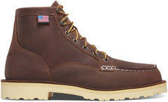 Men's Bull Run Moc Toe 6" Brown Heel ST
