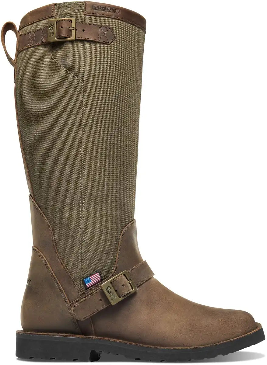 San Angelo Snake Boot 17" Brown Square Toe